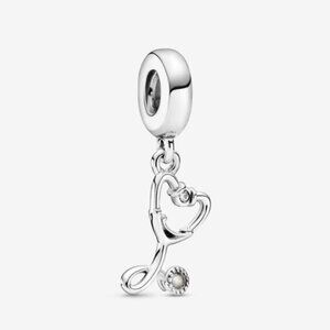 Authentic Pandora Stethoscope Heart Dangle Charm